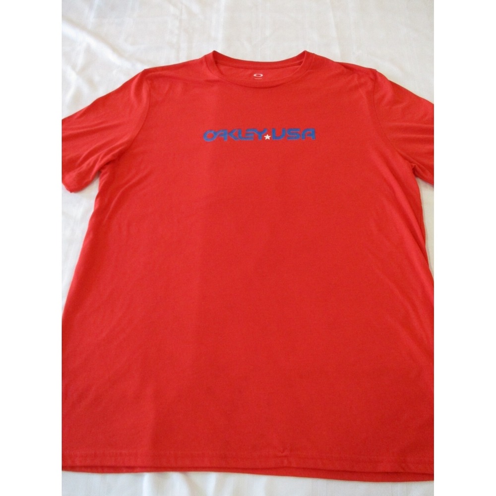 Oakley Shirt Mens XXL Short Sleeve Regular Fit Red USA